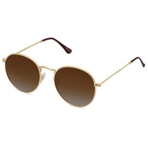 Round Polarized Sunglasses Classic Vintage Shades UV400 Brown